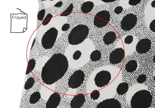 ジャンポールゴルチエ フォー セットプルミエJean Paul GAULTIER FOR SEPT PREMIERES ウエストフェイクレザー切替ドットプリントスカート 黒38 K-116585_007