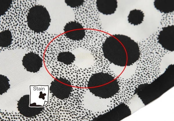 ジャンポールゴルチエ フォー セットプルミエJean Paul GAULTIER FOR SEPT PREMIERES ウエストフェイクレザー切替ドットプリントスカート 黒38 K-116585_008