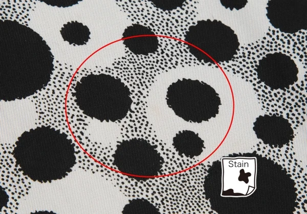 ジャンポールゴルチエ フォー セットプルミエJean Paul GAULTIER FOR SEPT PREMIERES ウエストフェイクレザー切替ドットプリントスカート 黒38 K-116585_009