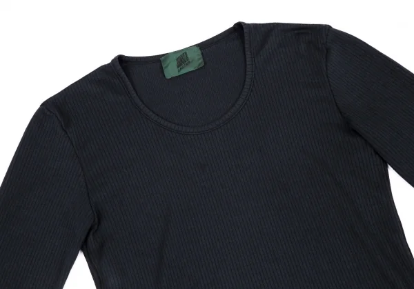 ジュニアゴルチエJUNIOR GAULTIER 裾レースリブカットソー 紺40 K-116586_003