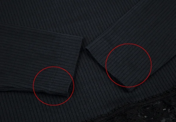 ジュニアゴルチエJUNIOR GAULTIER 裾レースリブカットソー 紺40 K-116586_006