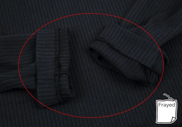 ジュニアゴルチエJUNIOR GAULTIER 裾レースリブカットソー 紺40 K-116586_009