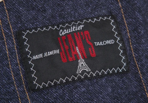 ゴルチエジーンズGAULTIER JEAN'S デニムポケットTシャツワンピース 黒40 K-116591_011