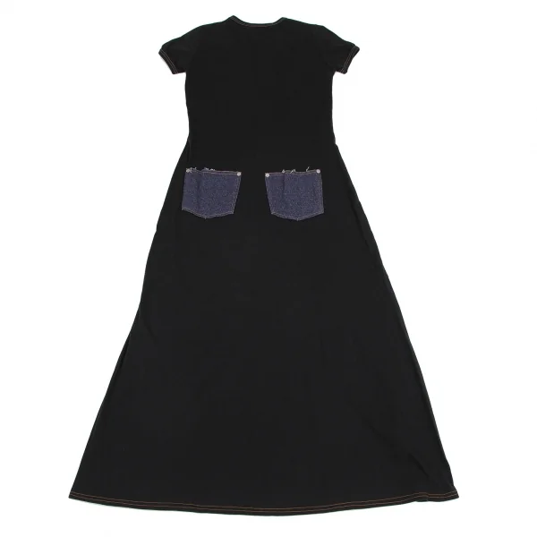 ゴルチエジーンズGAULTIER JEAN'S デニムポケットTシャツワンピース 黒40 K-116591_015