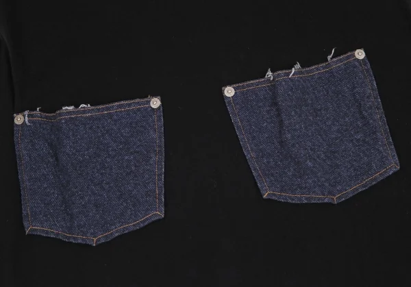 ゴルチエジーンズGAULTIER JEAN'S デニムポケットTシャツワンピース 黒40 K-116591_016