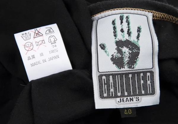 ゴルチエジーンズGAULTIER JEAN'S デニムポケットTシャツワンピース 黒40 K-116591_018