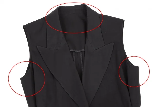 ジャンポールゴルチエ クラシックJean Paul GAULTIER CLASSIQUE コットンノースリーブベルテッドジャケット 黒40 K-116594_003