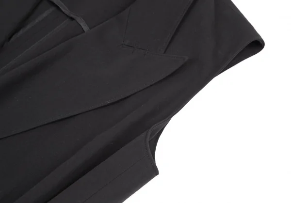 ジャンポールゴルチエ クラシックJean Paul GAULTIER CLASSIQUE コットンノースリーブベルテッドジャケット 黒40 K-116594_007