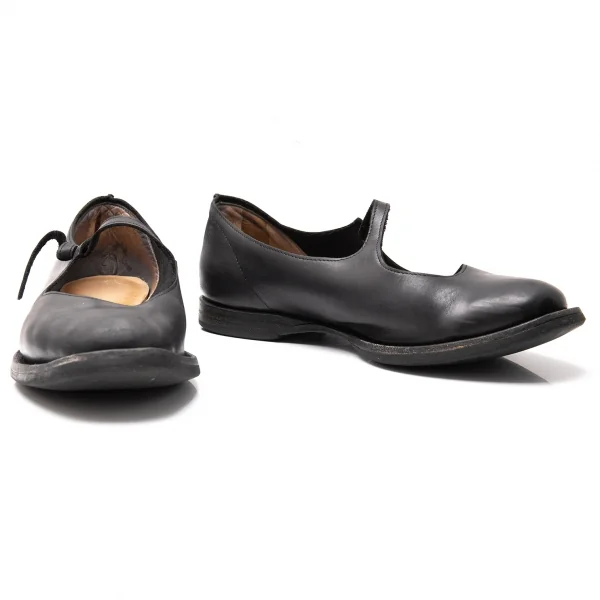 シェレヴィッキオヴィッキフォーヨウジヤマモトCHEREVICHKIOTVICHKI FOR Yohji Yamamoto ストラップレザーパンプス 黒38(25位) K-116608_001