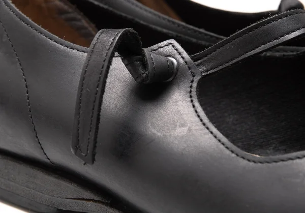 シェレヴィッキオヴィッキフォーヨウジヤマモトCHEREVICHKIOTVICHKI FOR Yohji Yamamoto ストラップレザーパンプス 黒38(25位) K-116608_012