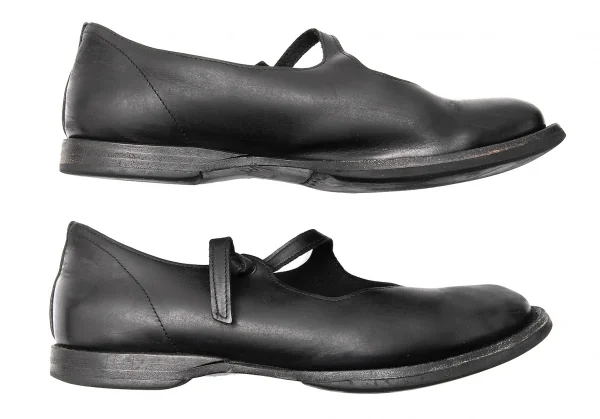 シェレヴィッキオヴィッキフォーヨウジヤマモトCHEREVICHKIOTVICHKI FOR Yohji Yamamoto ストラップレザーパンプス 黒38(25位) K-116608_003