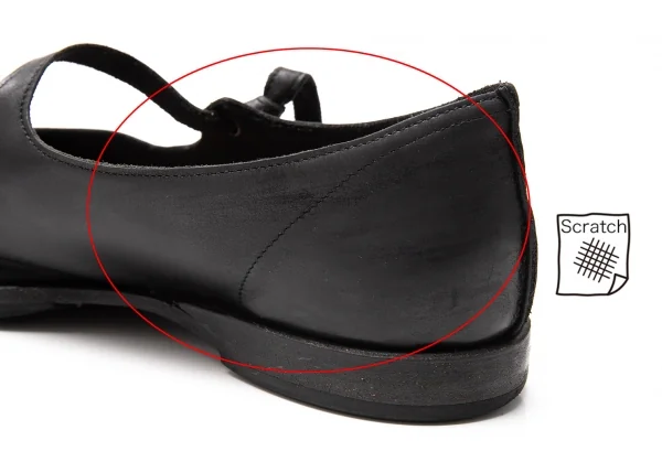 シェレヴィッキオヴィッキフォーヨウジヤマモトCHEREVICHKIOTVICHKI FOR Yohji Yamamoto ストラップレザーパンプス 黒38(25位) K-116608_009