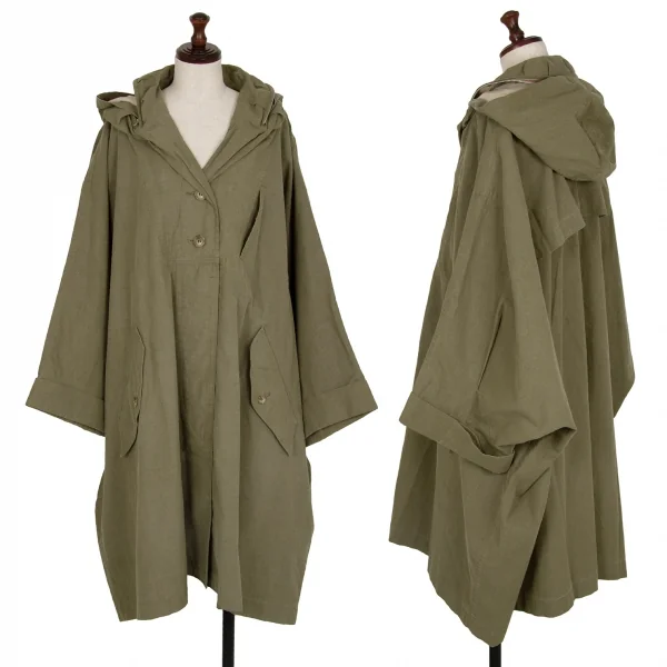 イッセイミヤケISSEY MIYAKE ミリタリーイカコート オリーブ9
