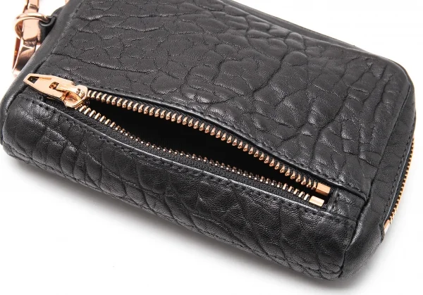 アレキサンダーワンALEXANDER WANG ストラップレザーマルチポーチ 黒 K-116626_010