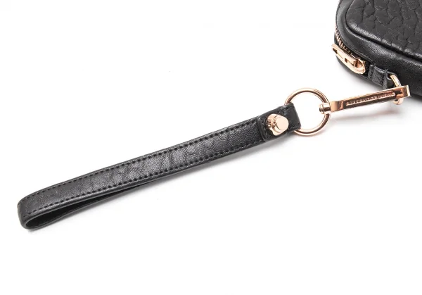アレキサンダーワンALEXANDER WANG ストラップレザーマルチポーチ 黒 K-116626_011