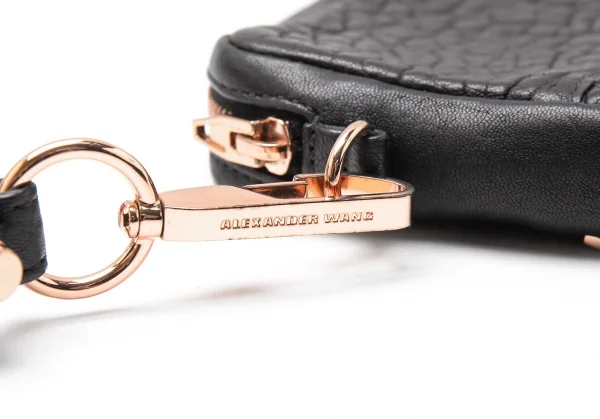 アレキサンダーワンALEXANDER WANG ストラップレザーマルチポーチ 黒 K-116626_012