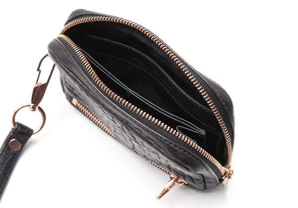 アレキサンダーワンALEXANDER WANG ストラップレザーマルチポーチ 黒 K-116626_013