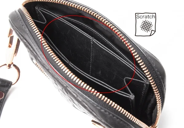 アレキサンダーワンALEXANDER WANG ストラップレザーマルチポーチ 黒 K-116626_014