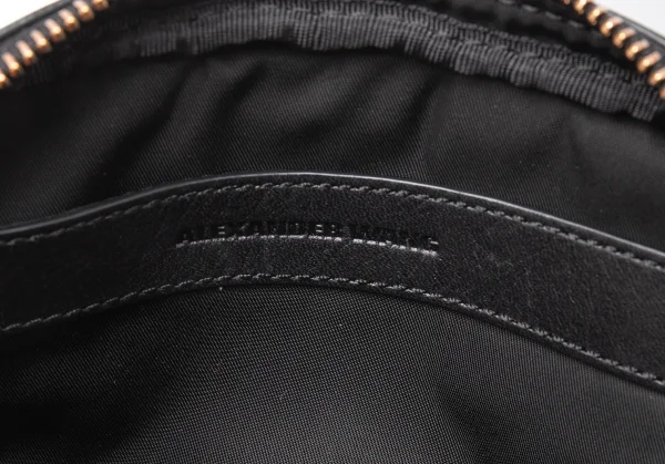 アレキサンダーワンALEXANDER WANG ストラップレザーマルチポーチ 黒 K-116626_016