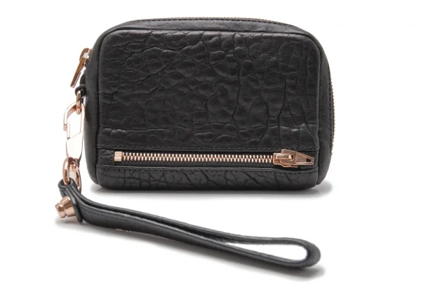 アレキサンダーワンALEXANDER WANG ストラップレザーマルチポーチ 黒 K-116626_002
