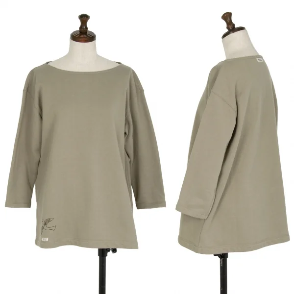 マドモアゼルノンノンMademoiselle NON NON 裾ロゴワンポイントスウェット モカM位 K-116633_001