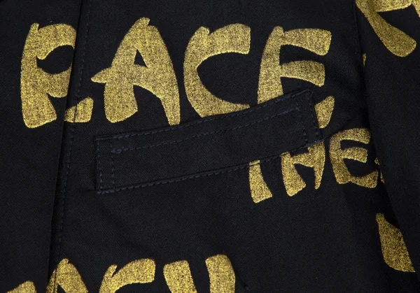コムデギャルソンオムプリュスCOMME des GARCONS HOMME PLUS ラメプリント１Bウールギャバジャケット 紺金S K-116648_006