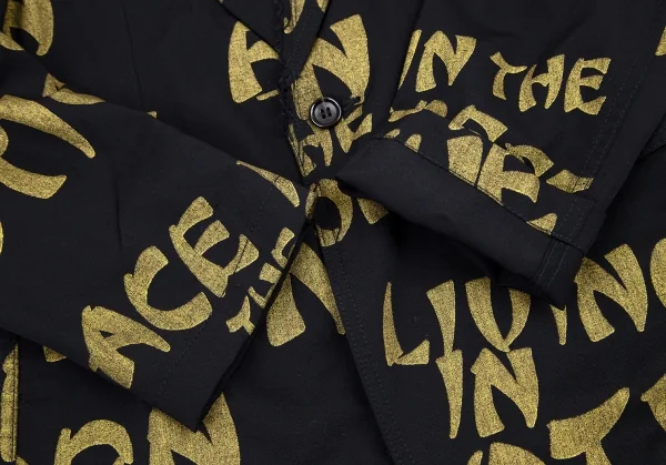 コムデギャルソンオムプリュスCOMME des GARCONS HOMME PLUS ラメプリント１Bウールギャバジャケット 紺金S K-116648_008