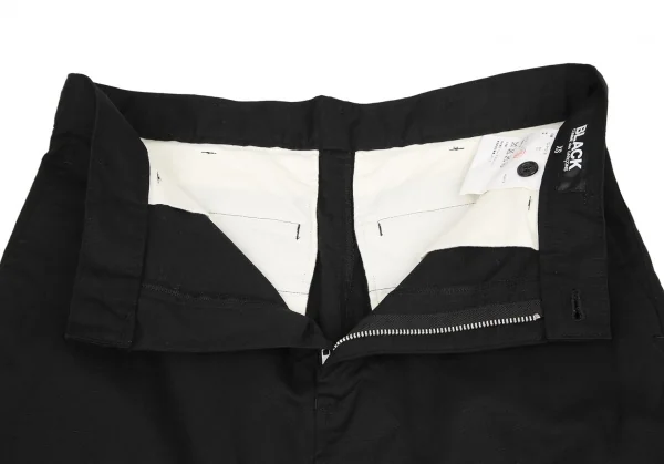 ブラックコムデギャルソンBLACK COMME des GARCONS コットンリネンサルエルパンツ 黒XS K-116650_004