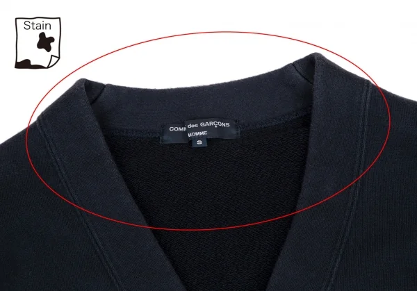 COMME des GARCONS HOMME Wool Fulling Line Sweat Cardigan K-116658_003