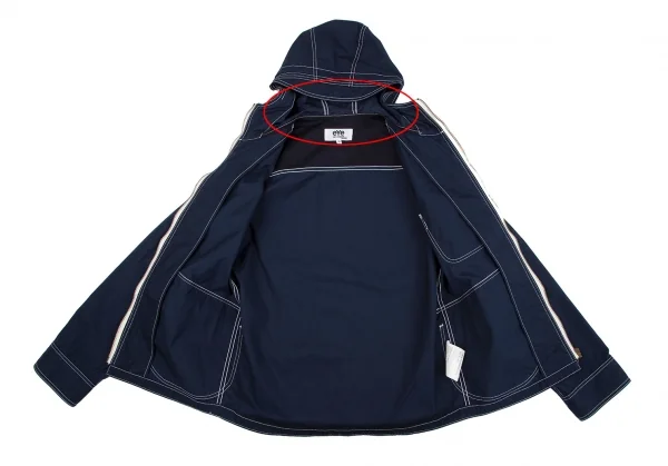 アイ ジュンヤワタナベ マン コムデギャルソンeYe JUNYA WATANABE MAN COMME des GARCONS ホワイトステッチコットンマウンテンパーカー 紺S K-116666_010