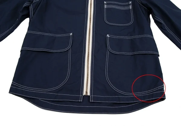 アイ ジュンヤワタナベ マン コムデギャルソンeYe JUNYA WATANABE MAN COMME des GARCONS ホワイトステッチコットンマウンテンパーカー 紺S K-116666_007