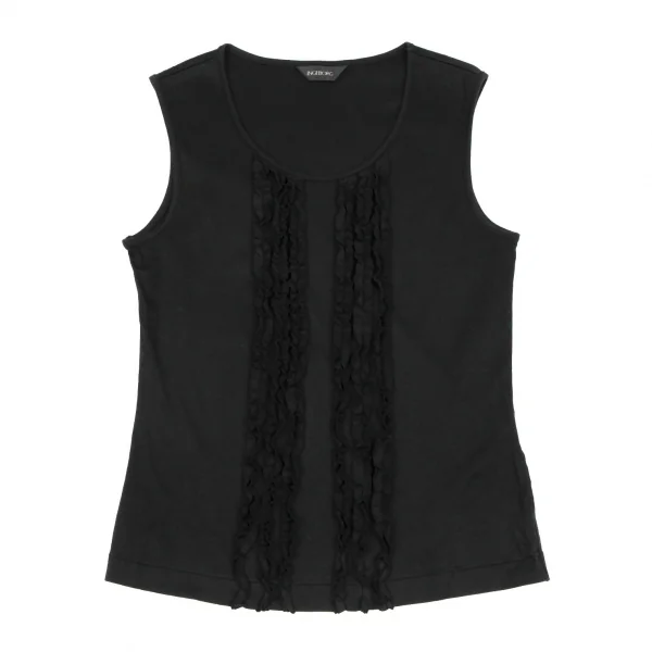 インゲボルグINGEBORG フリルテープ貼り付けタンクトップ 黒M K-116667_002