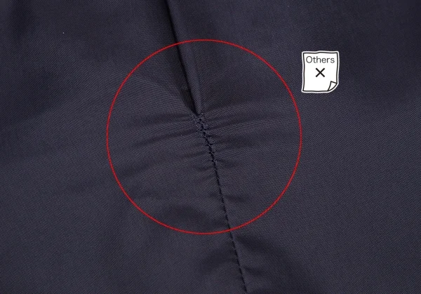 コムデギャルソンCOMME des GARCONSウールギャバカッティングデザインノースリーブジャケット 紺M K-116682_012