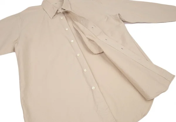 イッセイミヤケISSEY MIYAKEアイムプロダクト im product ドビーストライプシャツ ベージュM K-116686_010