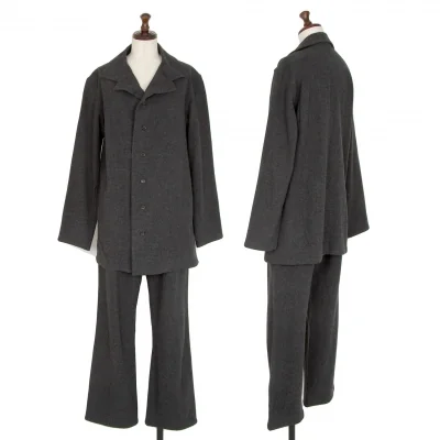 Yohji Yamamoto NOIR Wool Blended Jacket & Wide Pants