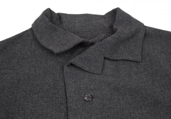 ヨウジヤマモト ノアールYohji Yamamoto NOIR ウールナイロンシャツジャケットセットアップ チャコール3 K-116701_005