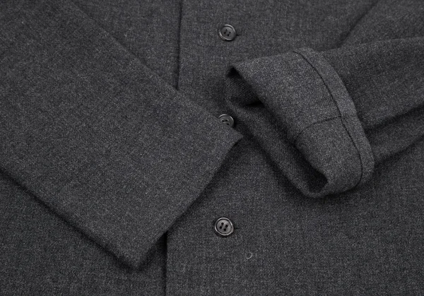 ヨウジヤマモト ノアールYohji Yamamoto NOIR ウールナイロンシャツジャケットセットアップ チャコール3 K-116701_007