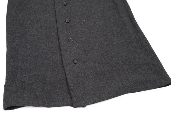 ヨウジヤマモト ノアールYohji Yamamoto NOIR ウールナイロンシャツジャケットセットアップ チャコール3 K-116701_008