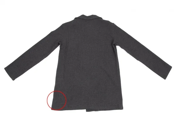 ヨウジヤマモト ノアールYohji Yamamoto NOIR ウールナイロンシャツジャケットセットアップ チャコール3 K-116701_010