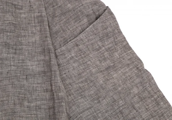 ヨウジヤマモト ノアールYohji Yamamoto NOIR リネンペンギンサルエルパンツ グレー1 K-116702_010