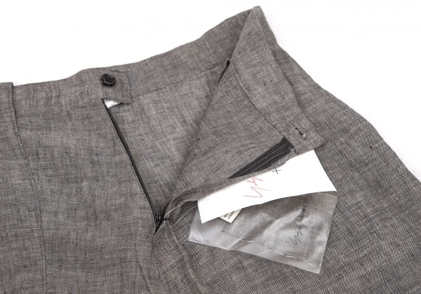 ヨウジヤマモト ノアールYohji Yamamoto NOIR リネンペンギンサルエルパンツ グレー1 K-116702_004