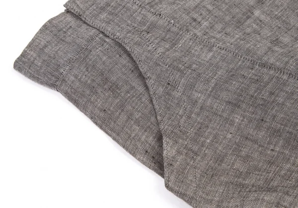 ヨウジヤマモト ノアールYohji Yamamoto NOIR リネンペンギンサルエルパンツ グレー1 K-116702_005