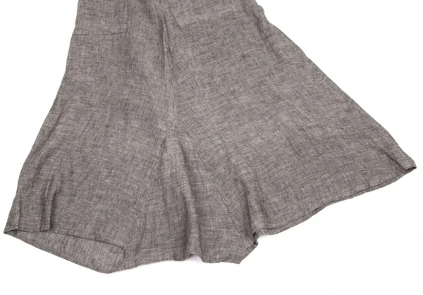 ヨウジヤマモト ノアールYohji Yamamoto NOIR リネンペンギンサルエルパンツ グレー1 K-116702_006