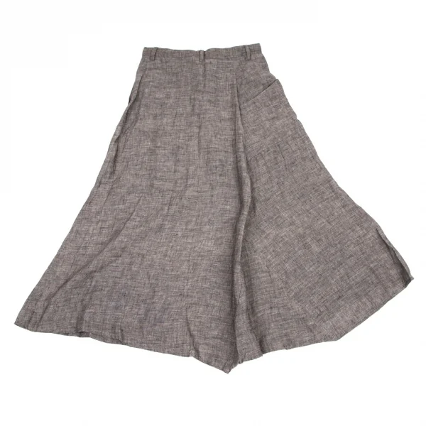 ヨウジヤマモト ノアールYohji Yamamoto NOIR リネンペンギンサルエルパンツ グレー1 K-116702_008