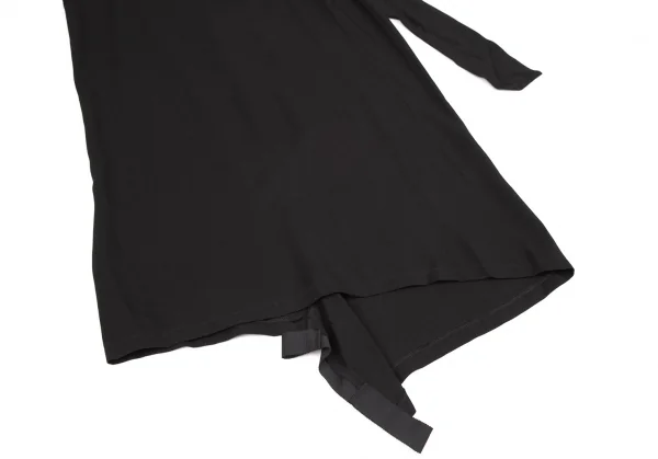 ヨウジヤマモト ファムYohji Yamamoto FEMME レーヨンギャバビッグアイレットスカート 黒1 K-116708_005