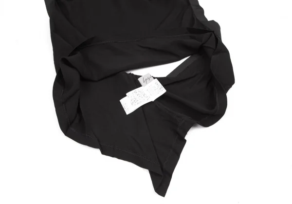 ヨウジヤマモト ファムYohji Yamamoto FEMME レーヨンギャバビッグアイレットセットアップ 黒2・1 K-116709_007
