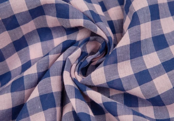 メルシーボークーmercibeaucoup コットンギンガムチェックシャツ ピンク青3 K-116720_014