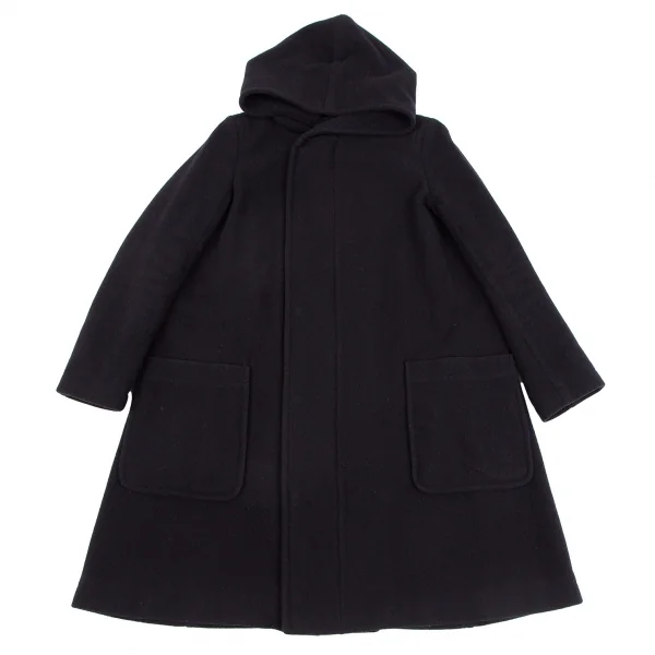 ズッカZUCCA メルトンウールフーテッドコート 紺S K-116727_002