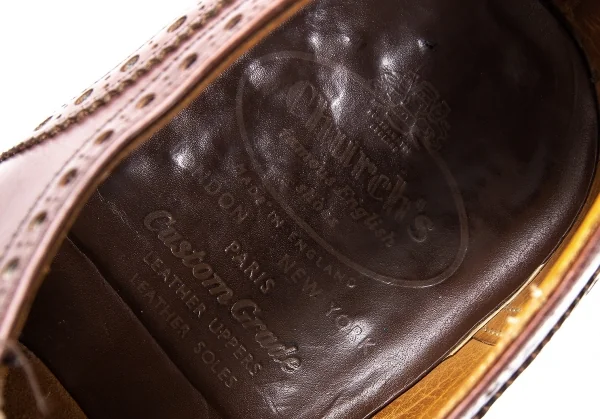 チャーチ Church's レザーウィングチップシューズ 60E(24.5cm位) 茶60E(24.5cm位) K-116738_014