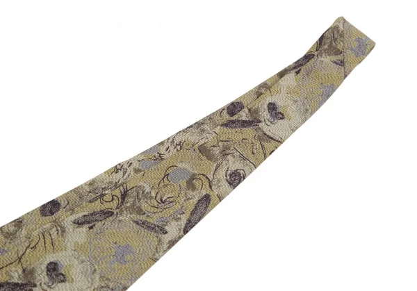 ヨシエイナバYOSHIE INABA グラフィックジャガードシルクネクタイ カーキ他 K-116746_003